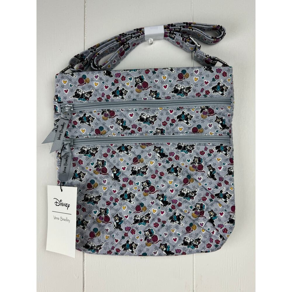 Vera Bradley Disney Triple Zip Hipster Playful Figaro Crossbody Bag, NWT - Picture 9 of 9